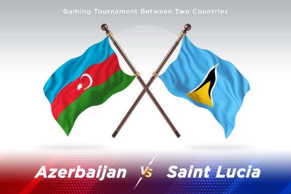 Azerbaijan and Saint Lucia Flag Comparison