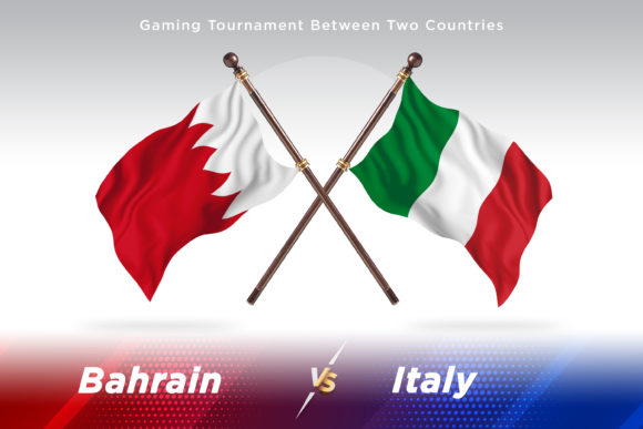 Bahrain Versus Italy Two Flags Design and Meaning