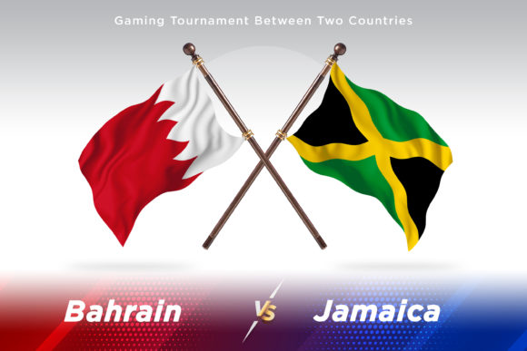 Bahrain Versus Jamaica Two Flags: Side-by-Side in the Real World