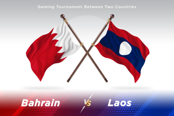 Bahrain Versus Laos Two Flags in Design