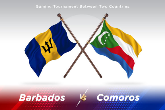 Barbados Versus Comoros Two Flags